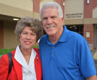 Kim McMillan and Geno Grubbs in May 2018. (Clarksville Now archives)