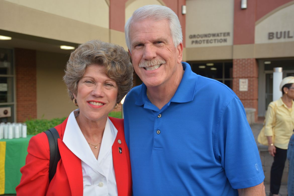 Kim McMillan and Geno Grubbs in May 2018. (Clarksville Now archives)