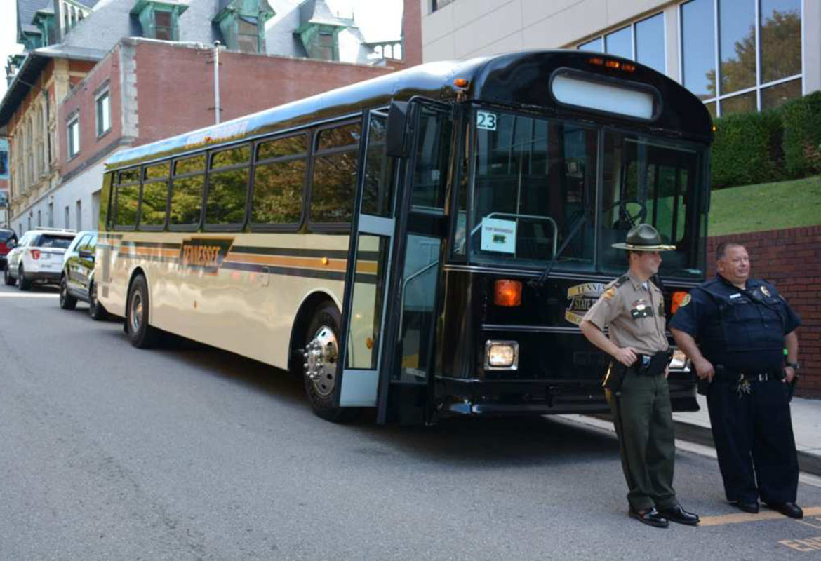 Local law enforcement agencies join state for Operation Incognito bus tour
