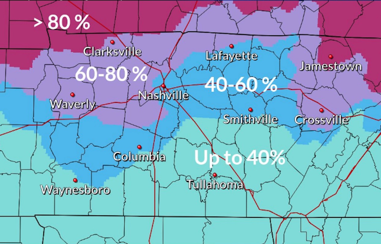 Snow, sleet, freezing rain possible through the weekend