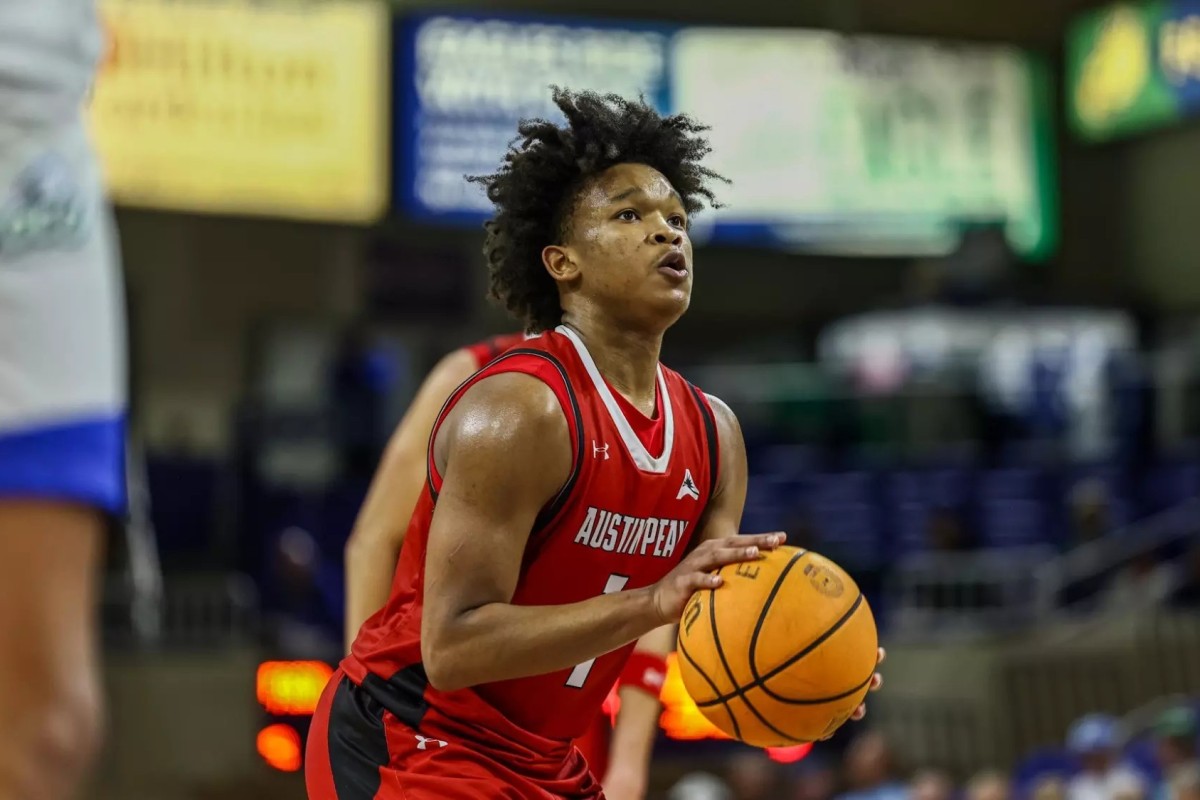 Zyree Collins with Austin Peay State University basketball on Jan. 12, 2026. (Alex Allard, APSU Athletics, contributed)