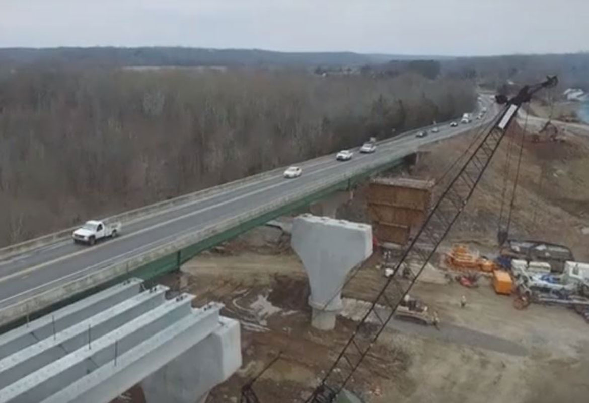 Drone footage shows construction progress on McClure Bridge in Clarksville Drone footage shows construction progress on McClure Bridge in Clarksville