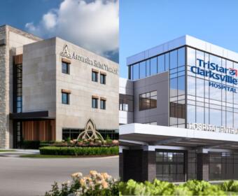 Plans for Ascension Saint Thomas Clarksville (left) and Tristar Clarksville Hospital (right) recently submitted for state approval. (Contributed)