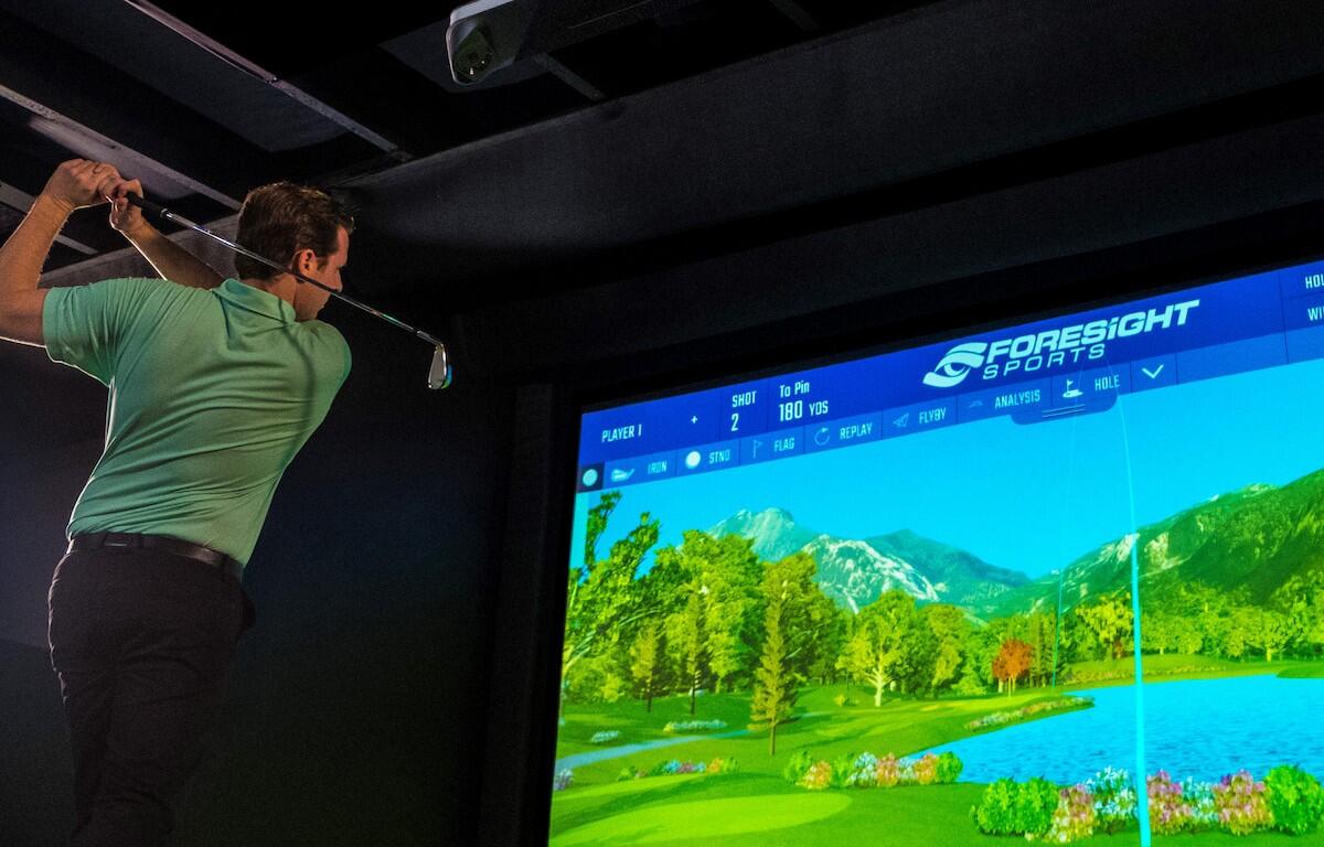 The new golf simulator at Oak Hills Golf Course in Greenbrier. (Contributed)