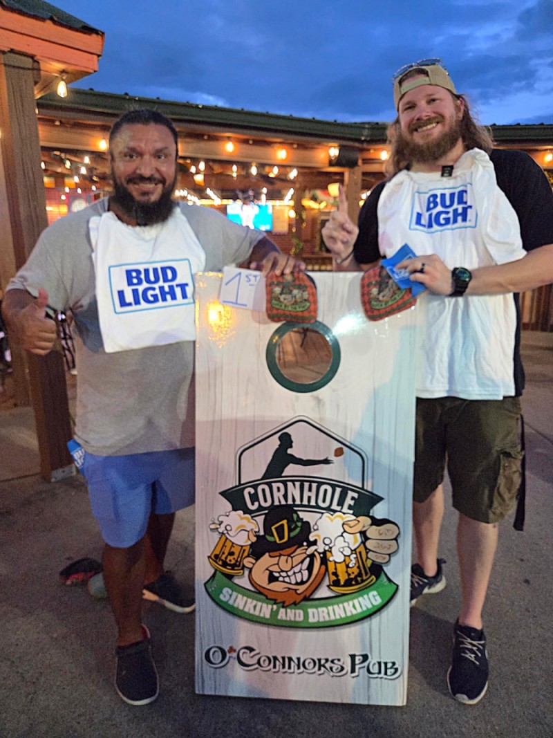 Cornhole prize winners at O'Connor's Irish Pub. (Contributed)
