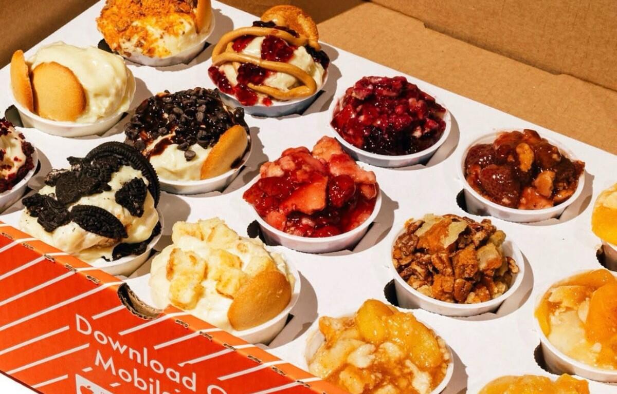 A variety of Cobblers from The Peach Cobbler Factory (Contributed)