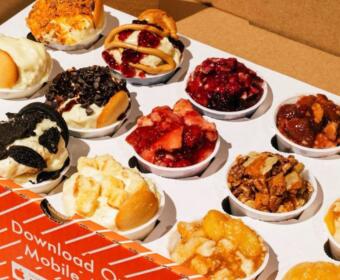 A variety of Cobblers from The Peach Cobbler Factory (Contributed)