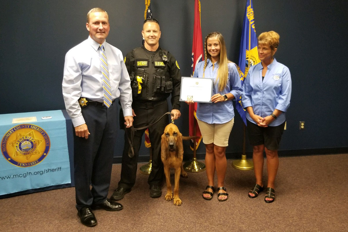 Welcome Roscoe, newest deputy of the Montgomery County Sheriff’s Office