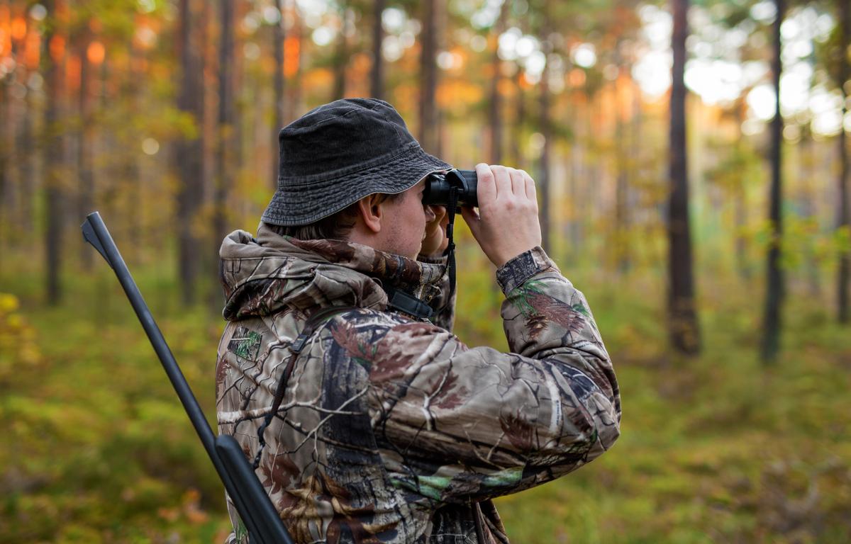 Hunter with Binoculars