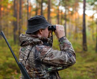 Hunter with Binoculars
