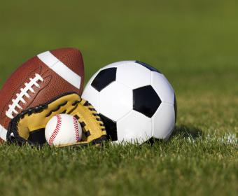 various sports equipment