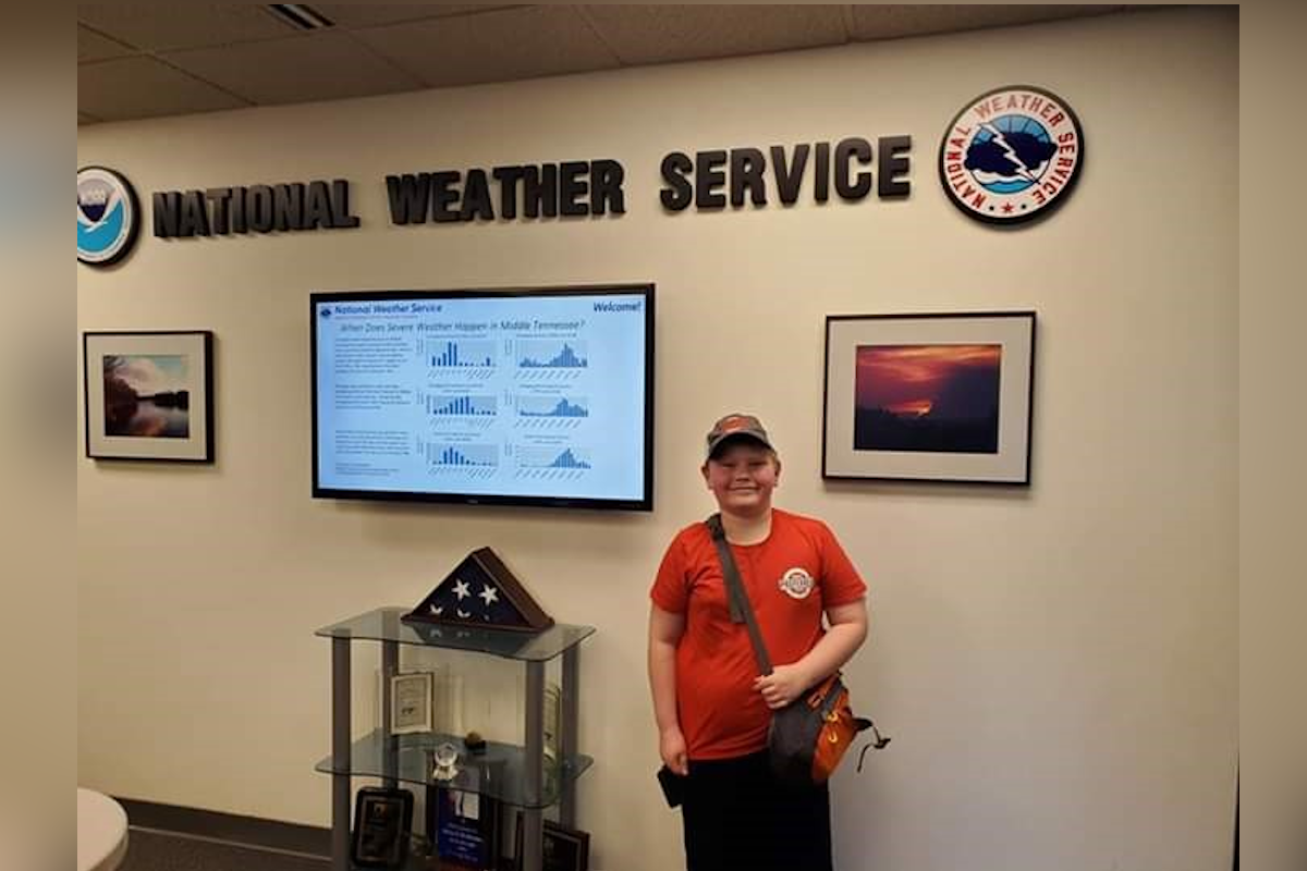 12-year-old boy chasing storms and meteorology dreams