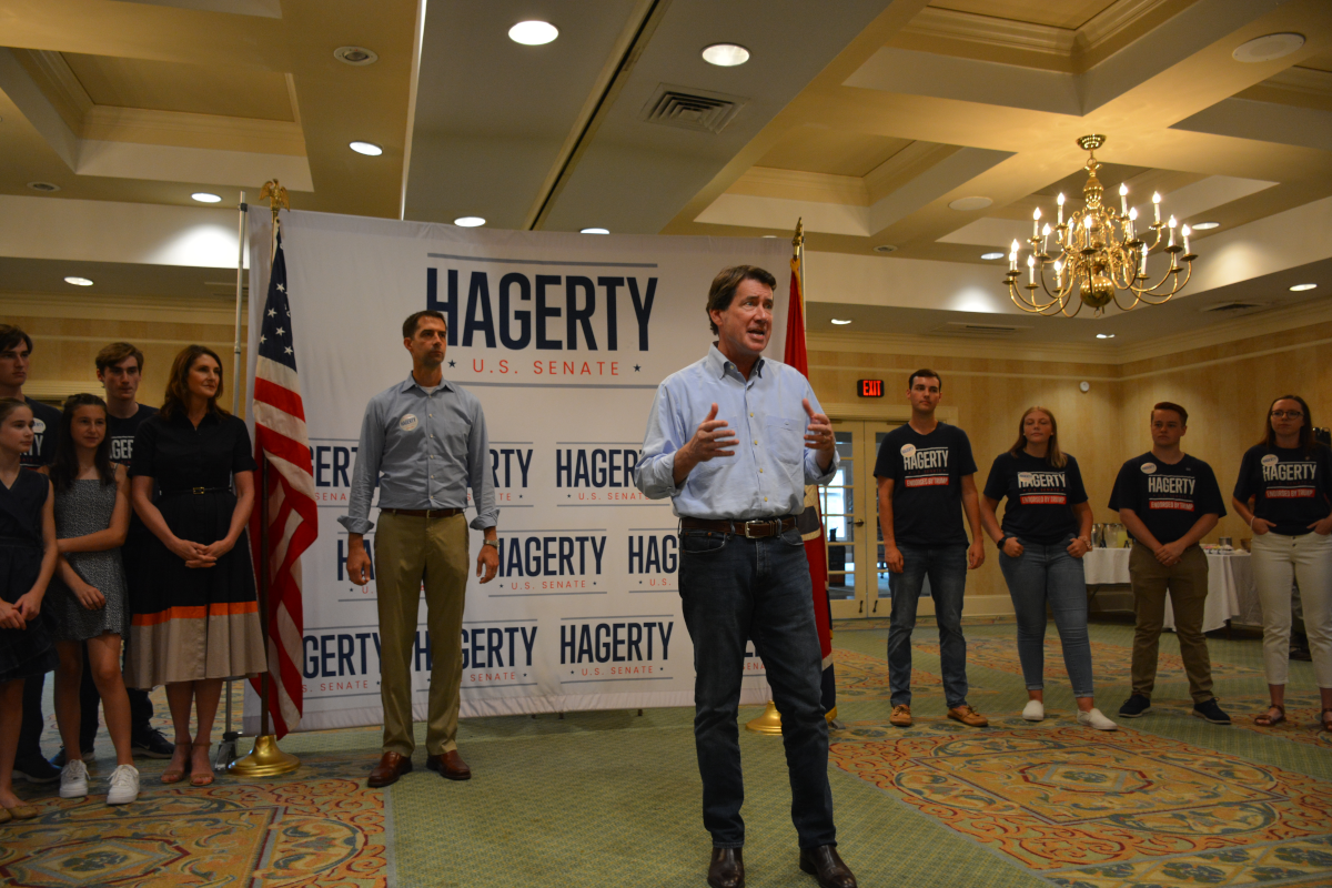 Bill Hagerty holds campaign event at with Arkansas Senator Tom Cotton, talks protests, pandemics & the president