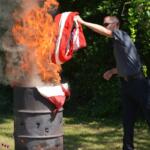 The Montgomery County Veterans Service Organization, American Legion Post 289, and Veterans of Foreign Wars Post 4895, held a Flag Day Retirement Ceremony on Mon June 14 2021 (Lee Erwin).