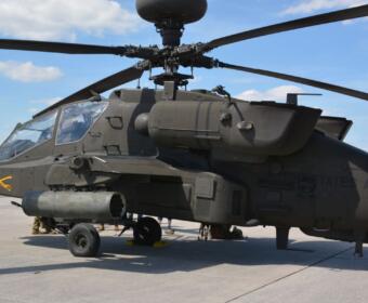 AH-64 Apache helicopter at Fort Campbell's Week of the Eagles Air Assault Demonstration on June 22, 2021. (Lee Erwin)