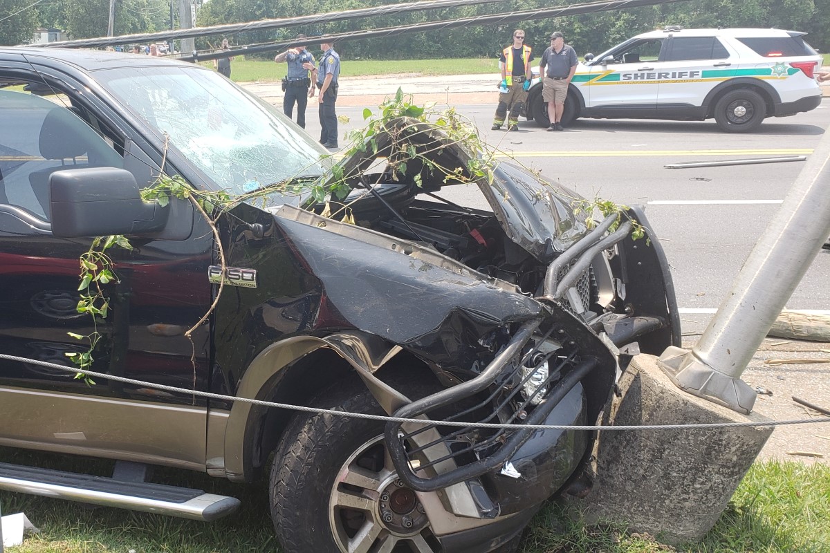 Crashed truck stolen from off-duty deputy who was mowing 96-year-old grandfather’s lawn Crashed truck stolen from off-duty deputy who was mowing 96-year-old grandfather’s lawn