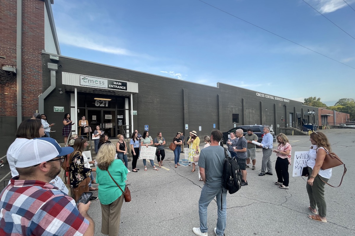 CMCSS parents disrupt School Board meeting, demand transparency about COVID-19 policies