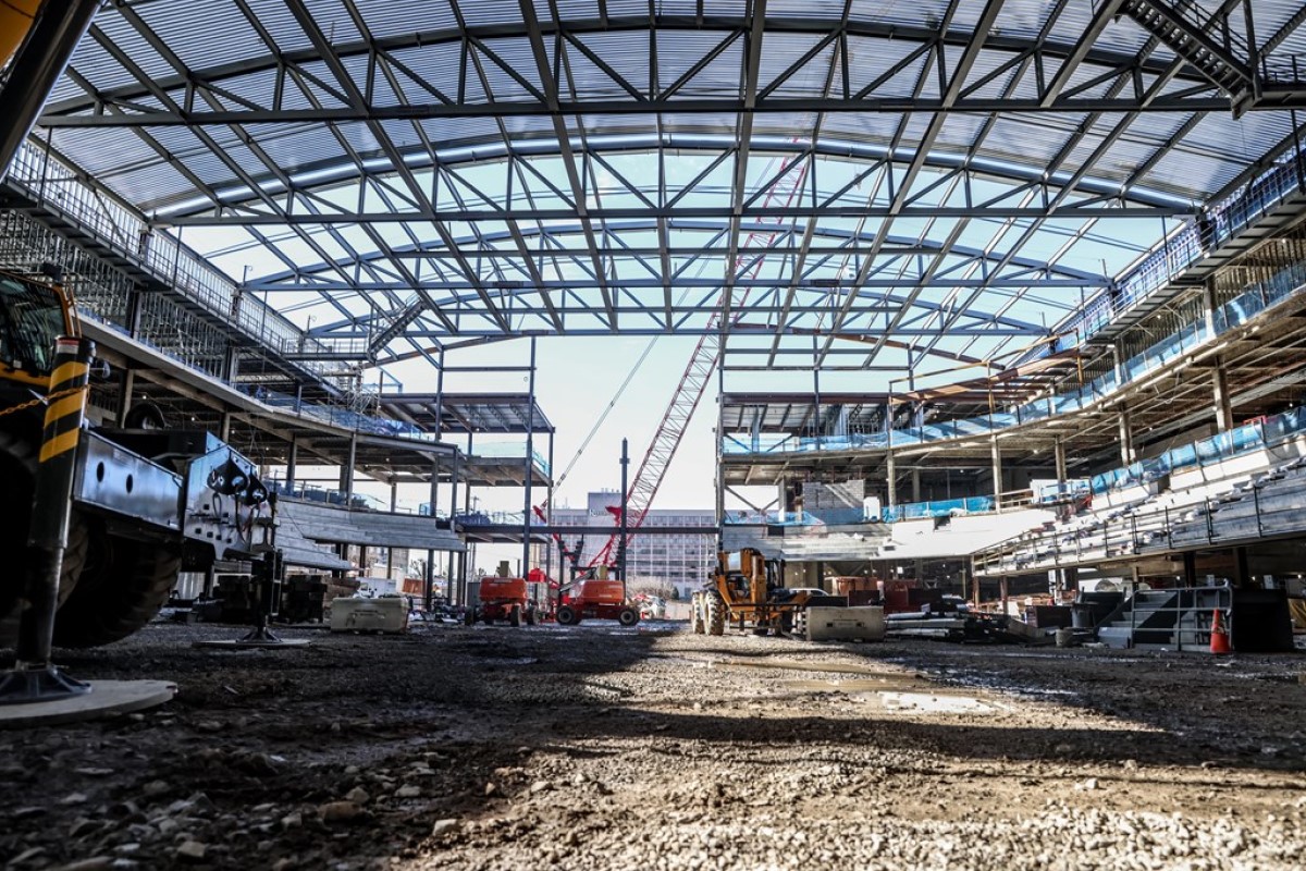 F&M Bank arena hits new milestone with topping out celebration | PHOTOS