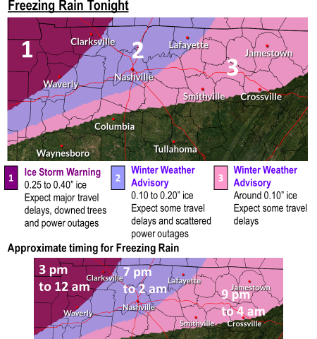 UPDATE: Ice Storm Warning extended through 6 a.m. Friday in Montgomery ...