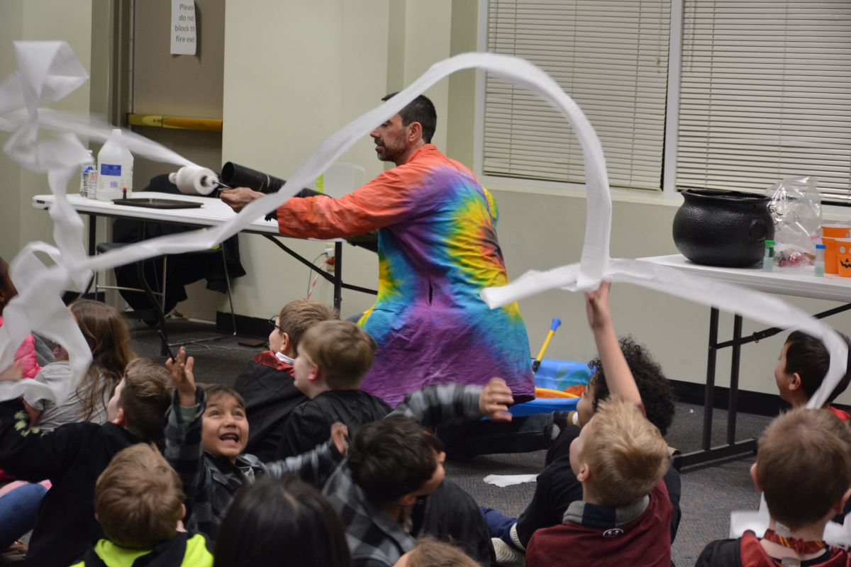 Mr. Rich mixes potions at the 9th Annual Clarksville-Montgomery County Public Library Harry Potter Book Night on Feb. 2, 2023. (Lee Erwin)