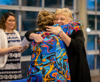 Honorees at the CMCEA Distinguished Educators' Banquet accept peer-driven awards presented for exceptional contributions to education on May 4, 2023. (Wesley Irvin)