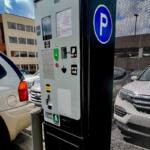 A parking pay kiosk in downtown Clarksville.