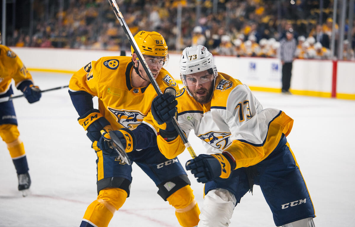 Nashville Predators Gold Star Showcase at FM Bank Arena on Sept. 28, 2023. (Wesley Irvin)