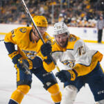 Nashville Predators Gold Star Showcase at FM Bank Arena on Sept. 28, 2023. (Wesley Irvin)