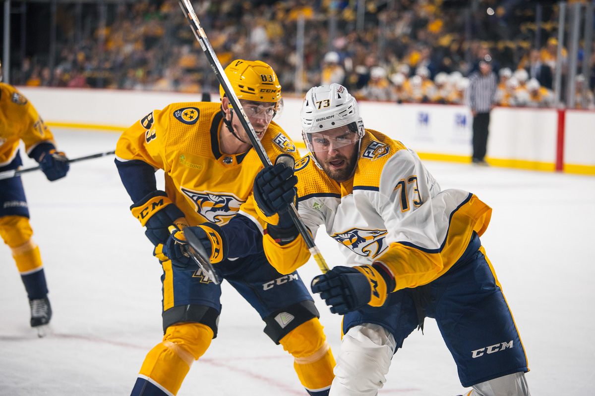 Nashville Predators Gold Star Showcase at FM Bank Arena on Sept. 28, 2023. (Wesley Irvin)