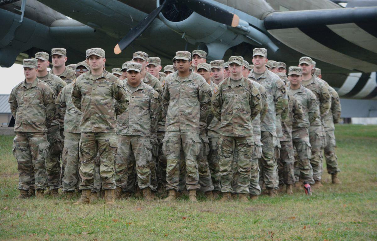 The 3rd Brigade Combat Team "Rakkasans" of the 101st Airborne Division (Air Assault) held a Color Casing Ceremony at Fort Campbell as they prepare for deployment to Europe on Oct. 30, 2023. (Lee Erwin)