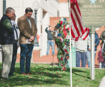 Veterans Day Ceremony in downtown Clarksville on Nov 11, 2023. (Wesley Irvin)