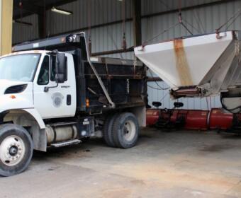 A City of Clarksville brine truck getting ready for road treatments. (City of Clarksville, contributed)