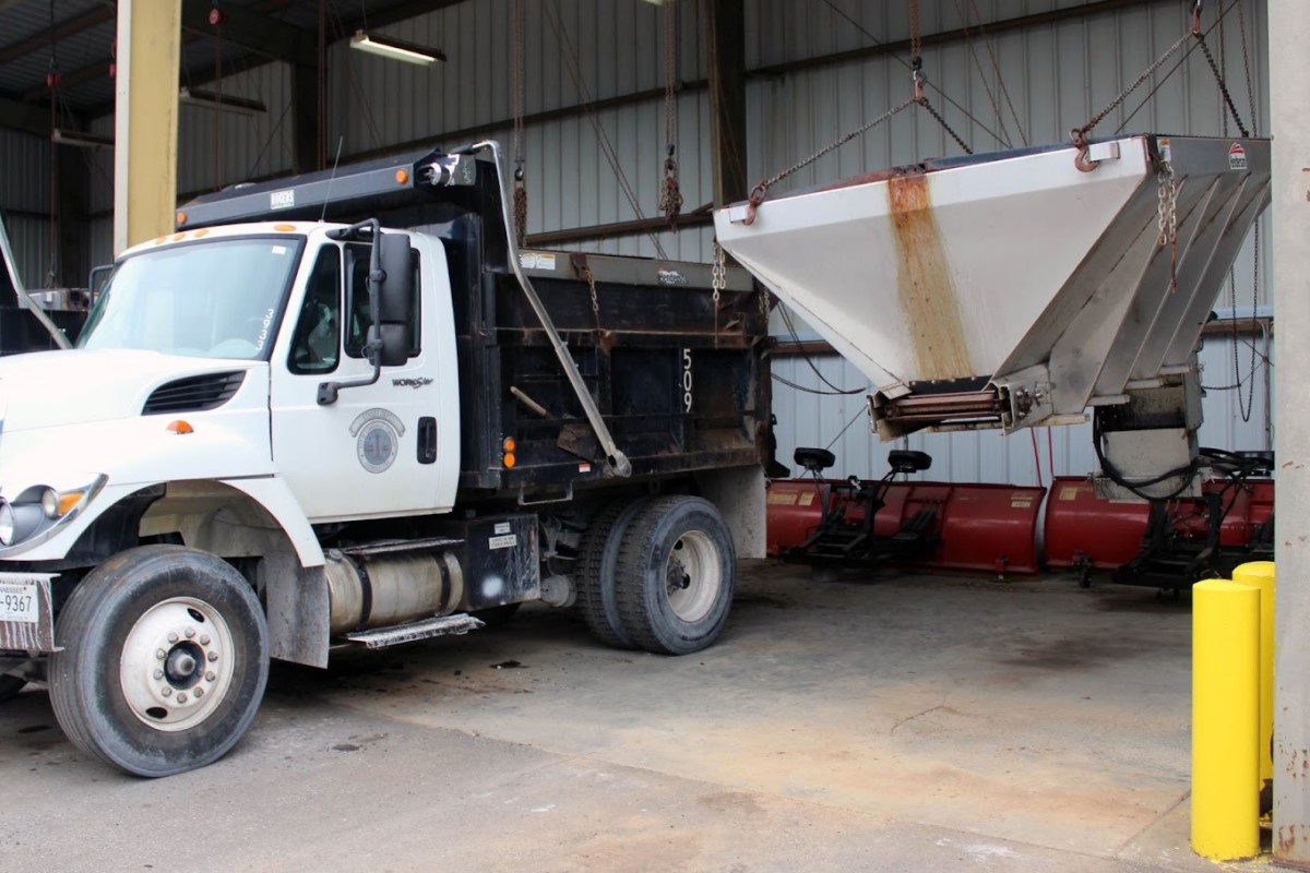 A City of Clarksville brine truck getting ready for road treatments. (City of Clarksville, contributed)