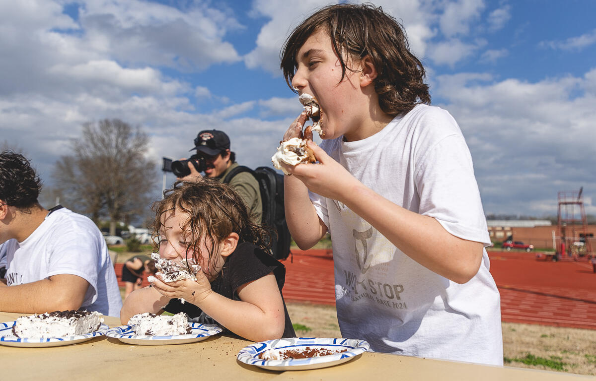 The APSU Department of Mathematics and Statistics hosts the first-ever Pi Day celebration at Fortera Stadium on March 14, 2024. (Wesley Irvin)