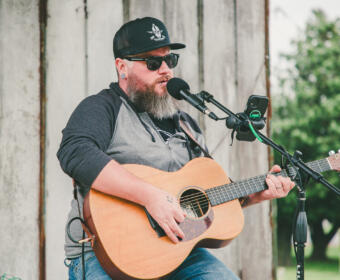 Britt Dignam playing at Music on The Lawn at Beachaven Winery on April 19, 2024. (Wesley Irvin)