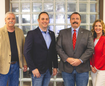 Greg Gilman, Aron Maberry, Joe Smith, and Carol Duffin at the Clarksville Now Candidate Forum on May 1, 2024. (Wesley Irvin)