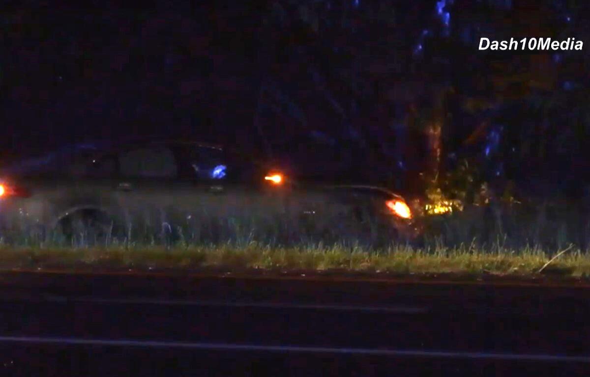 A pedestrian was hit and killed by a car on Interstate 24 near the state line on May 8, 2024. (Dash 10 Media)