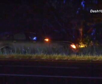 A pedestrian was hit and killed by a car on Interstate 24 near the state line on May 8, 2024. (Dash 10 Media)
