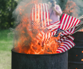 Annual Flag Day Retirement Ceremony at the VFW Post on Haynes Street on June 14, 2024. (Wesley Irvin)