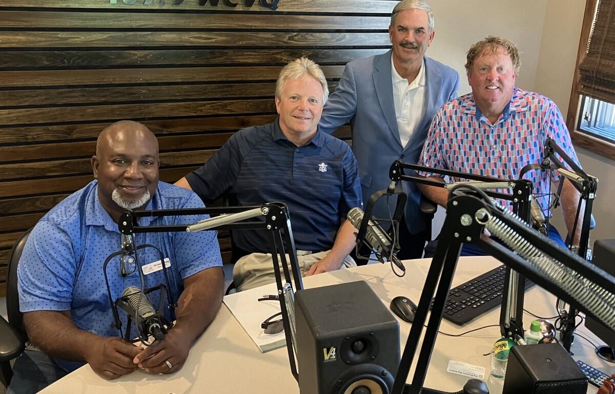 From the left, Michael Long, Terry Ray, Charlie Koon and Jeff Vaughn on Clarksville Conversations. (Chris Smith)