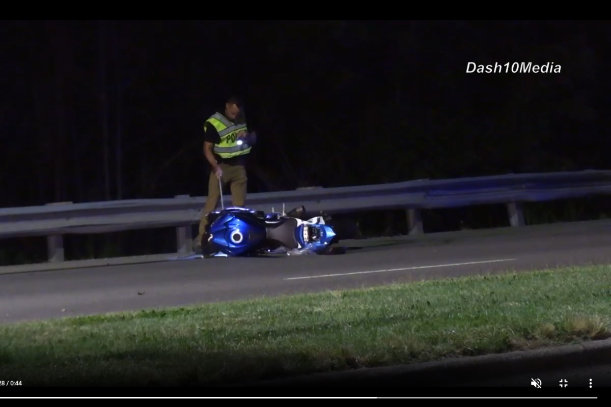 Motorcyclist succumbs to injuries following single-vehicle crash
