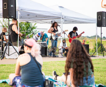 TB And The Fuzz at the Summer Concert Series at Barbara Johnson Park on August 15, 2024. (Wesley Irvin)