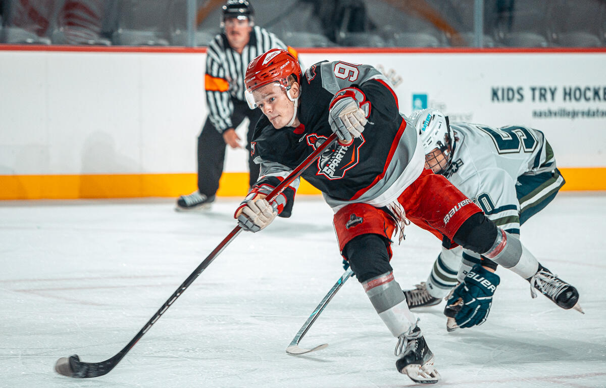 The Red River Spartans kicked off their season with a 5-3 victory over the Columbus Mavericks at F&M Bank Arena on September 13, 2024. (Wesley Irvin)