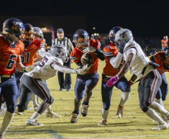 Josiah Claybrooks as The Kirkwood Cobras take the win over the West Creek Coyotes. November 2, 2024 (Jeff Danault)