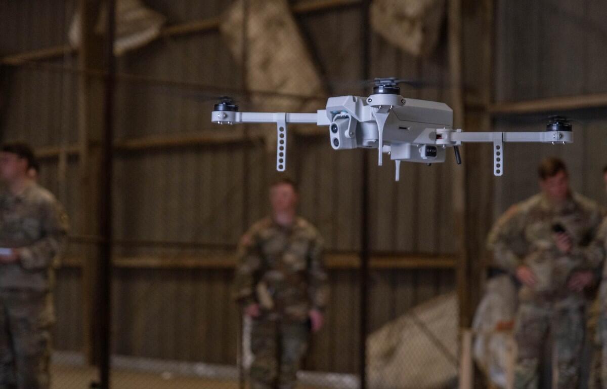 The small-unmanned aircraft system, developed by the 101st Airborne Division, takes its initial flight on Oct. 10, 2024, at Fort Campbell. (U.S. Army photo by Staff Sgt. Kaden D. Pitt)