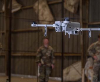 The small-unmanned aircraft system, developed by the 101st Airborne Division, takes its initial flight on Oct. 10, 2024, at Fort Campbell. (U.S. Army photo by Staff Sgt. Kaden D. Pitt)