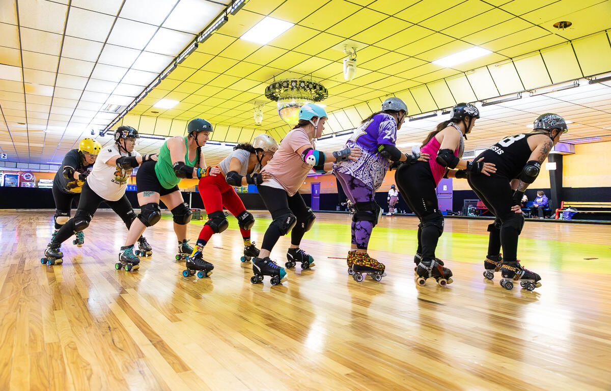 Clarksville Roller Derby Recruitment Night at Magic Wheels Fun Center on January 27, 2025. (Wesley Irvin)