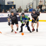 Teams face off in Mayor vs. General Broomball at the Ford Ice Center on March 27, 2025. (Wesley Irvin)