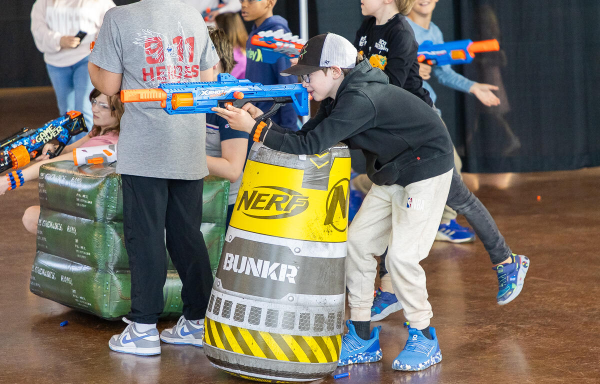 Clarksville Parks and Recreation hosted the first-ever Nerf Wars at the Wilma Rudolph Event Center on March 8, 2025. (Wesley Irvin)