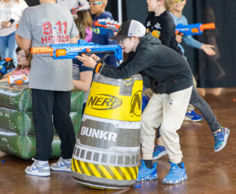 Clarksville Parks and Recreation hosted the first-ever Nerf Wars at the Wilma Rudolph Event Center on March 8, 2025. (Wesley Irvin)